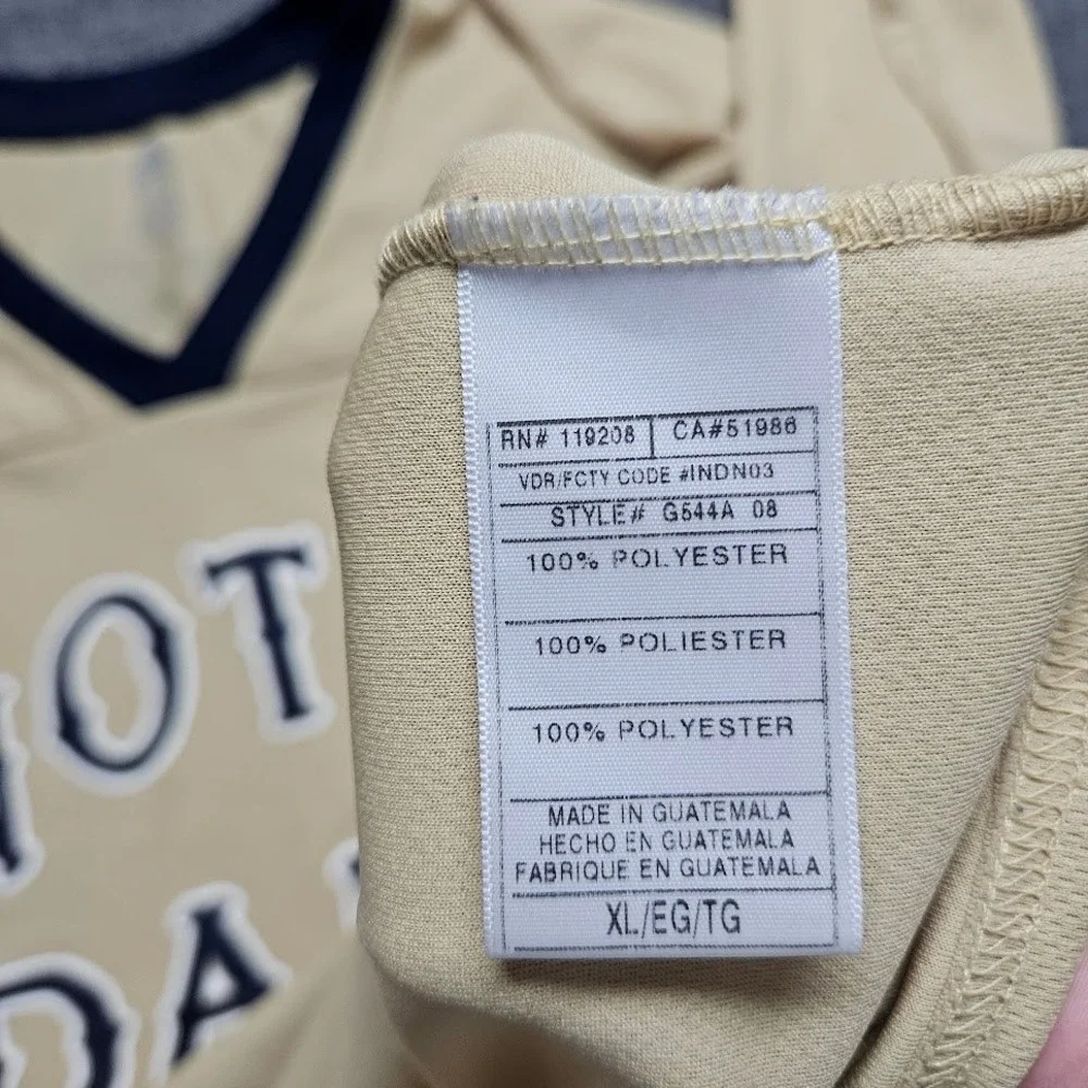 Adidas Notre Dame Jersey Mens XL Gold Navy NCAA Football Fighting Irish